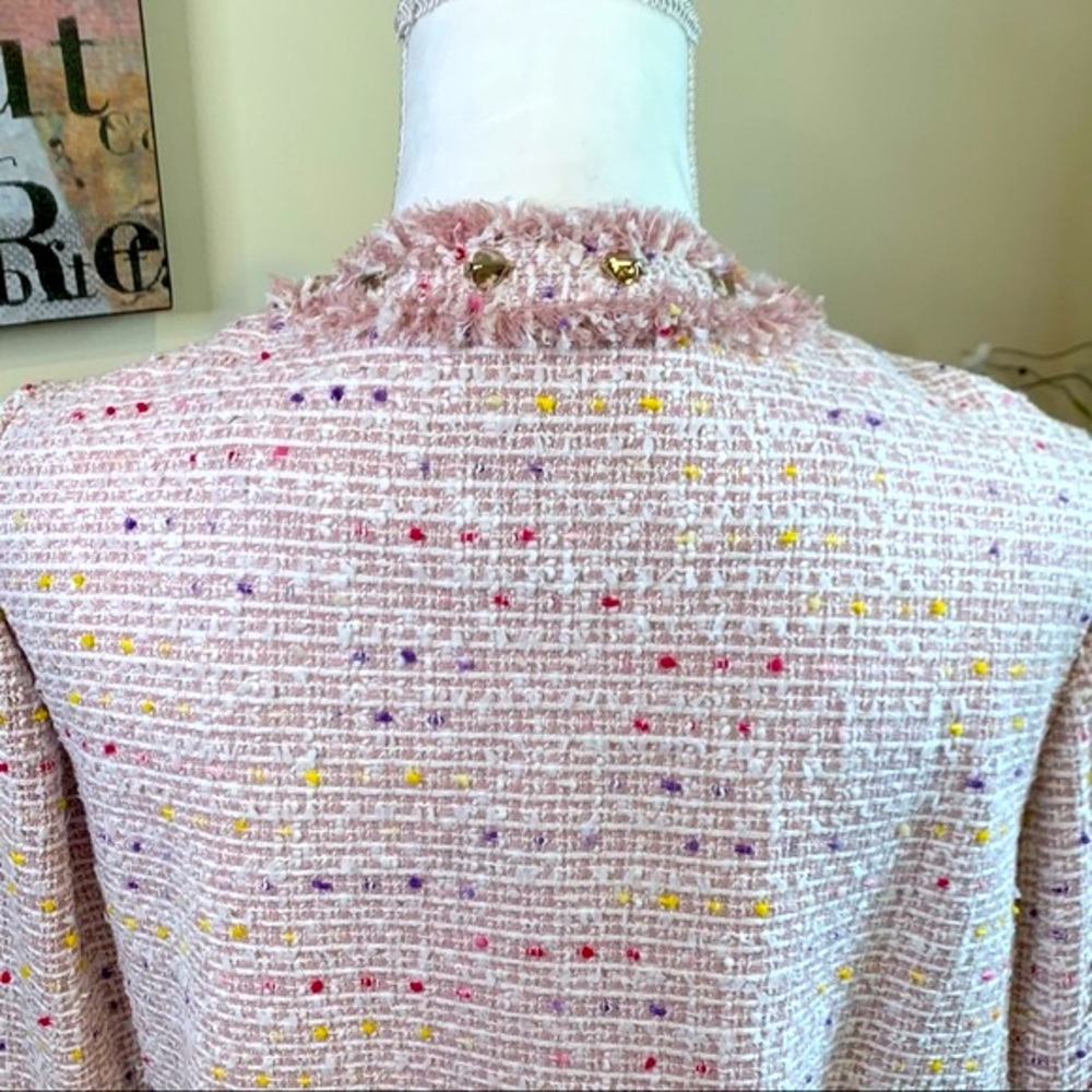 Kate Spade Tweed Coat - pink multi colored - oumu1205 / NWT - Picture 5 of 13